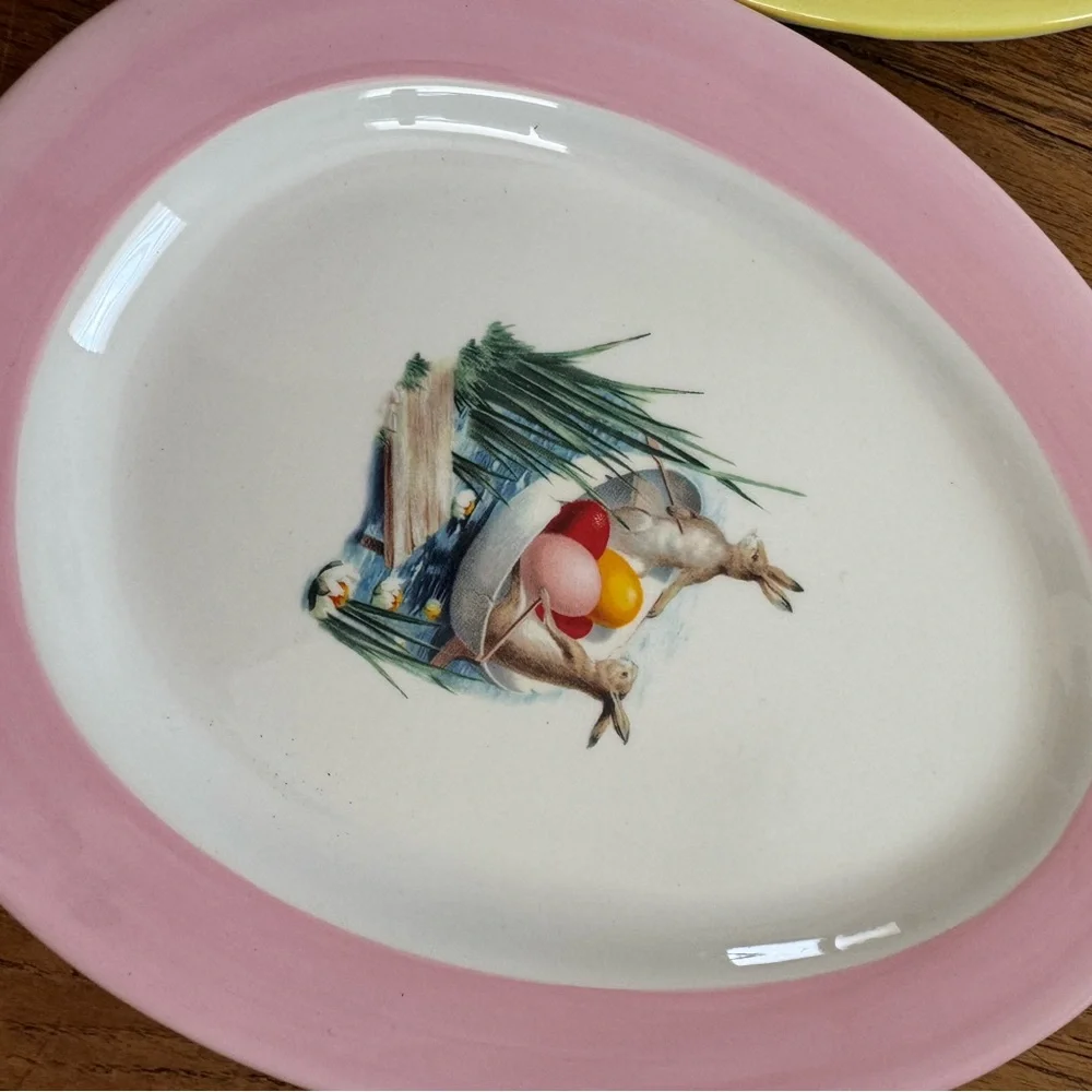 Williams & Sonoma Easter Rabbit Plate Set of 2 with Box